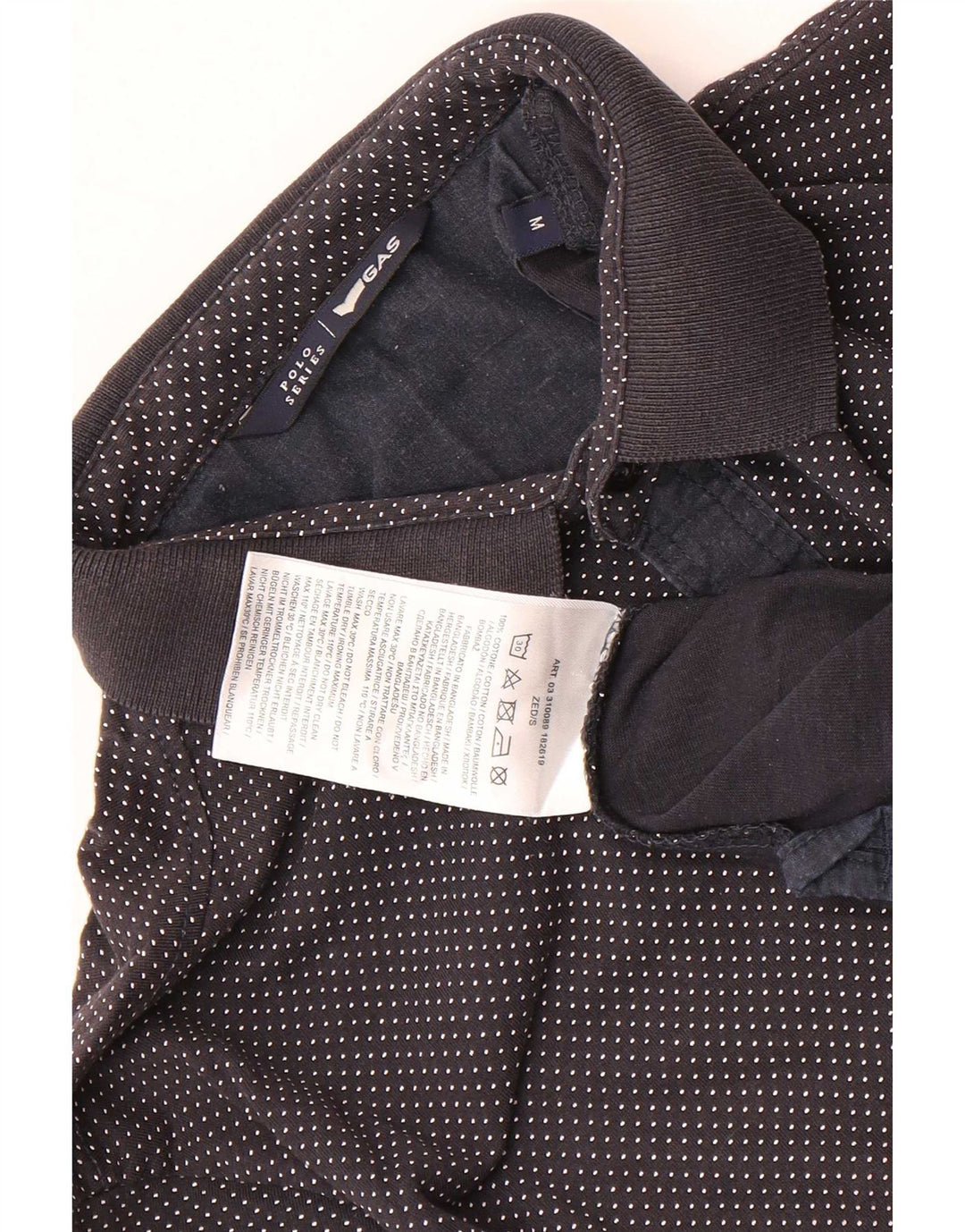 Gas Herren-Poloshirt aus Baumwolle in mittlerer Marineblau-Optik