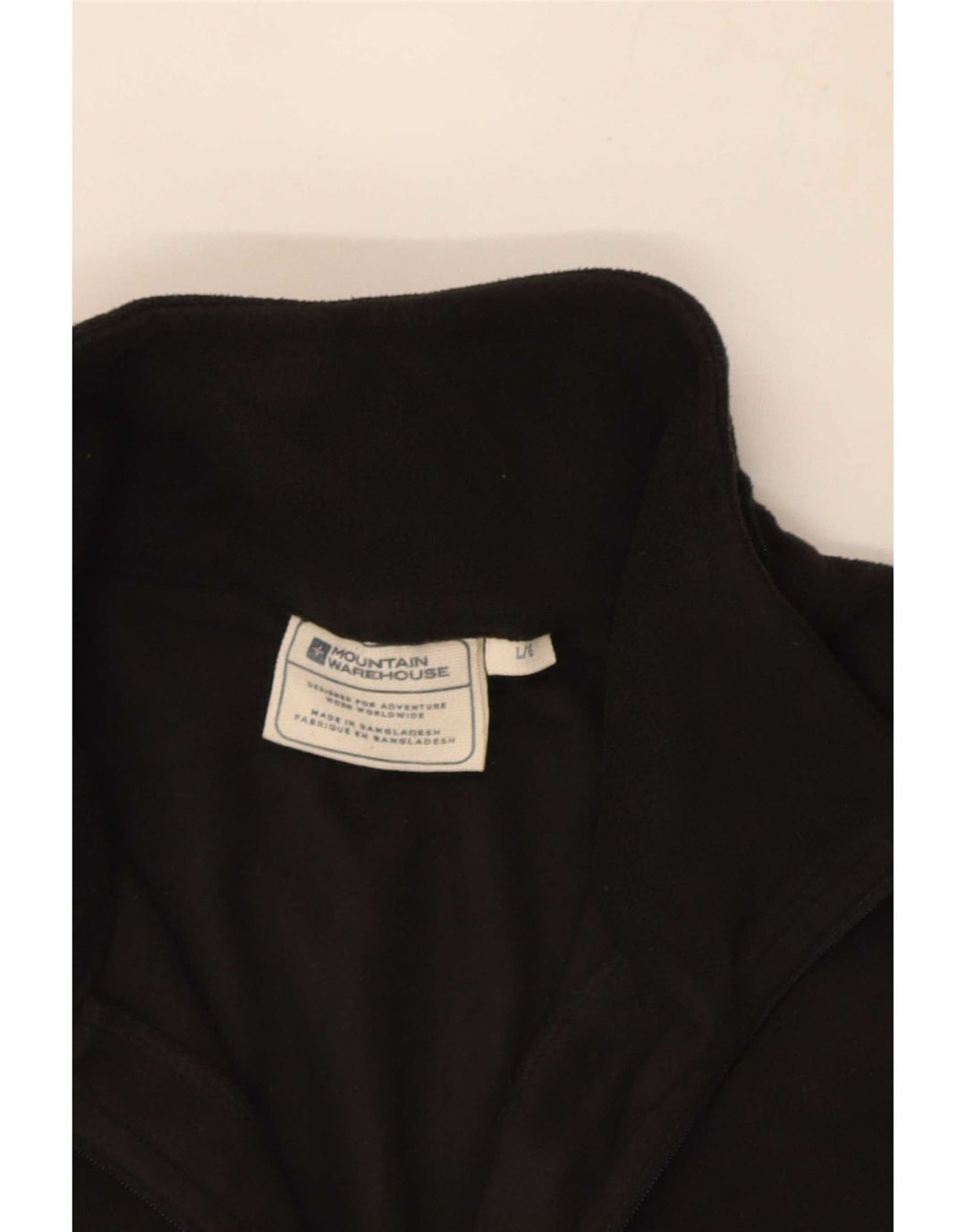 Mountain Warehouse Herren-Fleecepullover mit Reißverschluss am Kragen, Größe L, Schwarz, Polyester