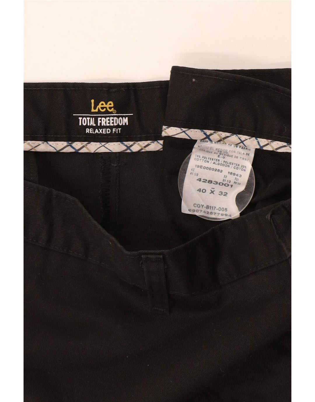 LEE Herren-Chinohose mit entspannter Passform, W40, L32, schwarze Baumwolle