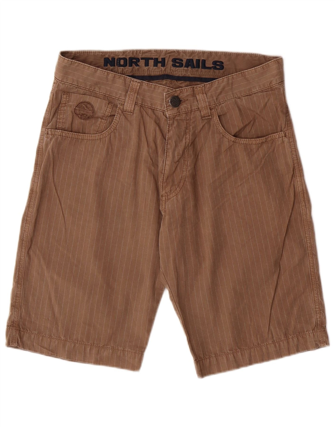 NORTH SAILS Herren-Freizeitshorts W30 mittelbraun gestreift aus Baumwolle