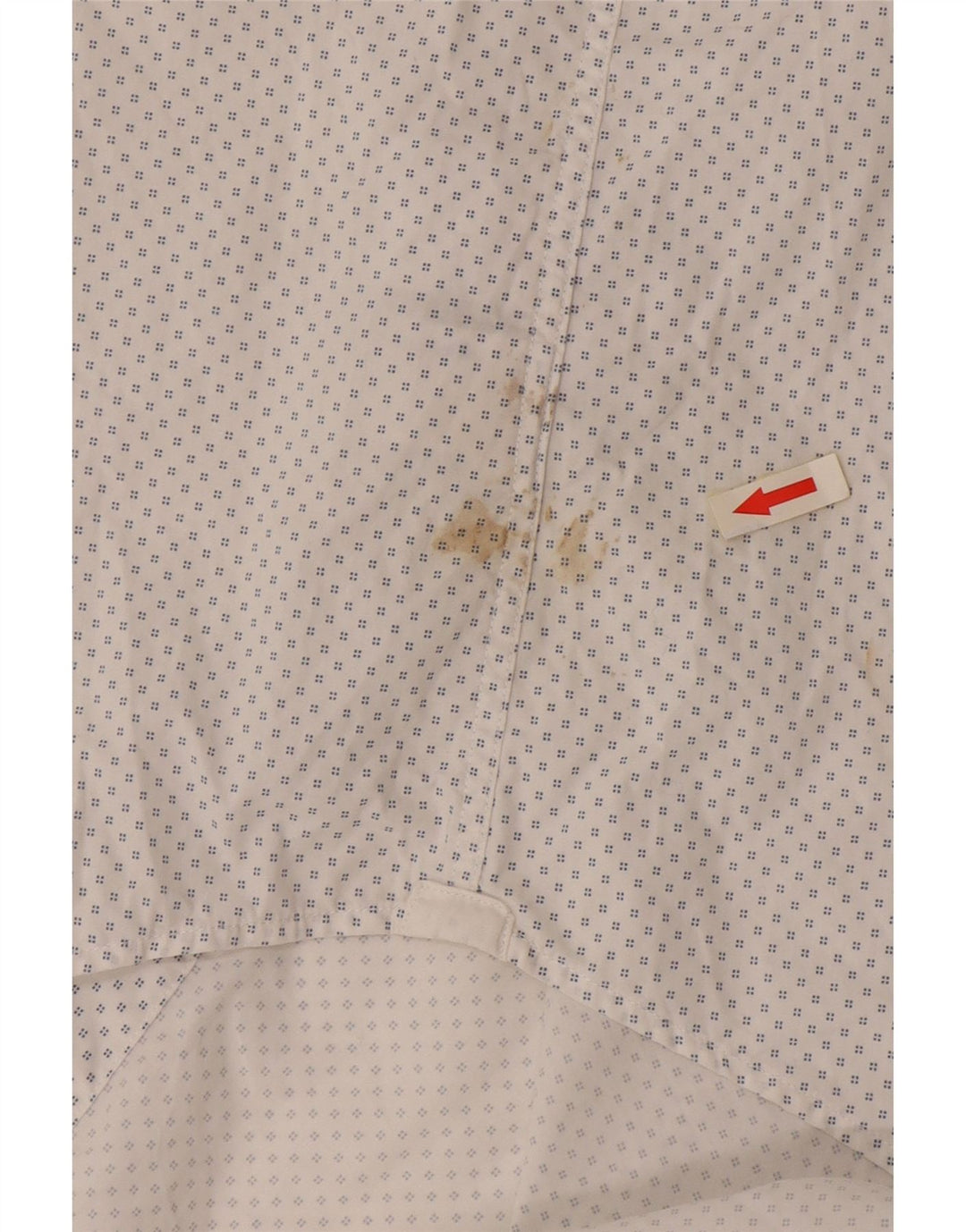 Tommy Hilfiger Herren-Hemd, reguläre Passform, XL, weiß gefleckte Baumwolle