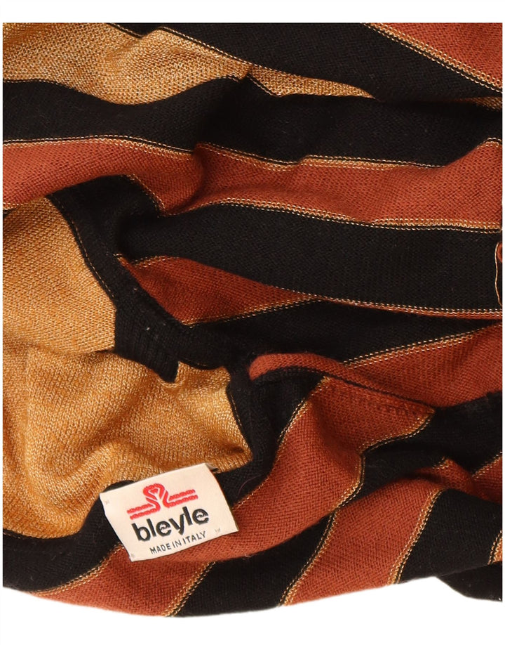 BLEYLE Rollkragenpullover für Damen, UK 12, mittelschwarz gestreift