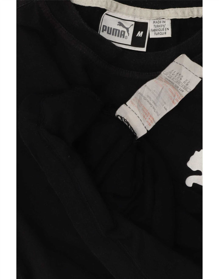 Puma Herren Grafik T-Shirt Top Mittelschwarz Baumwolle