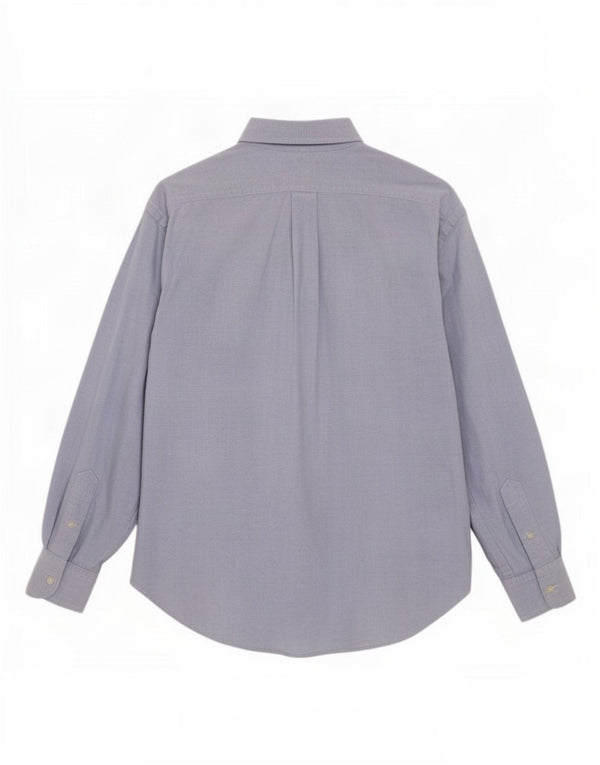 Ralph Lauren Damenhemd US 10 Large Blaue Baumwolle