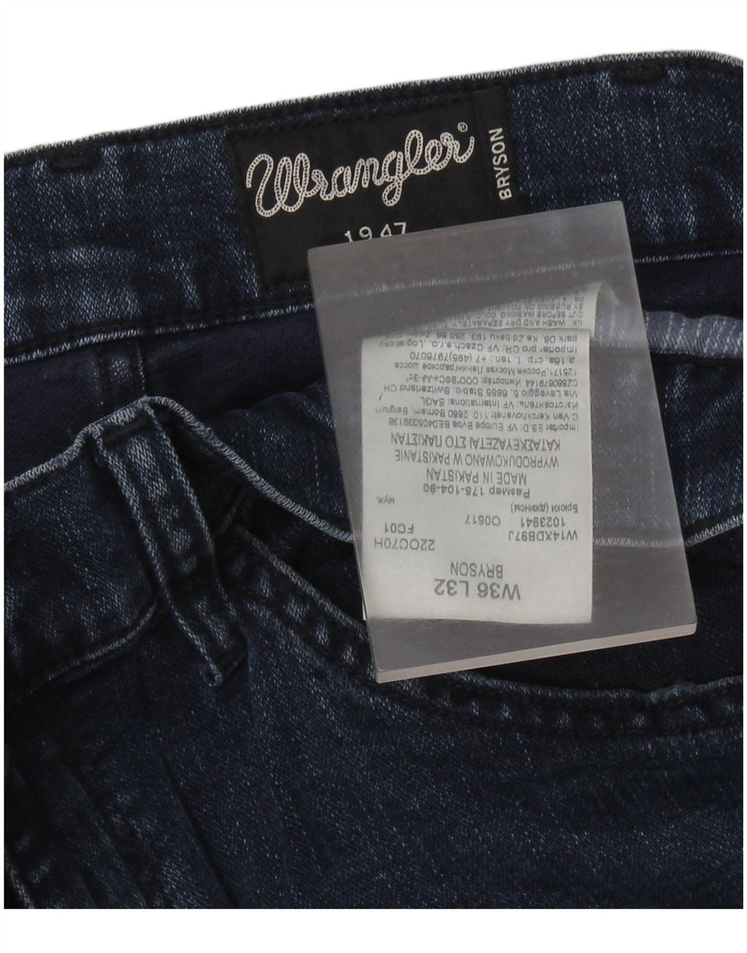 Wrangler Herren Bryson Skinny Jeans W36 L30 Blaue Baumwolle