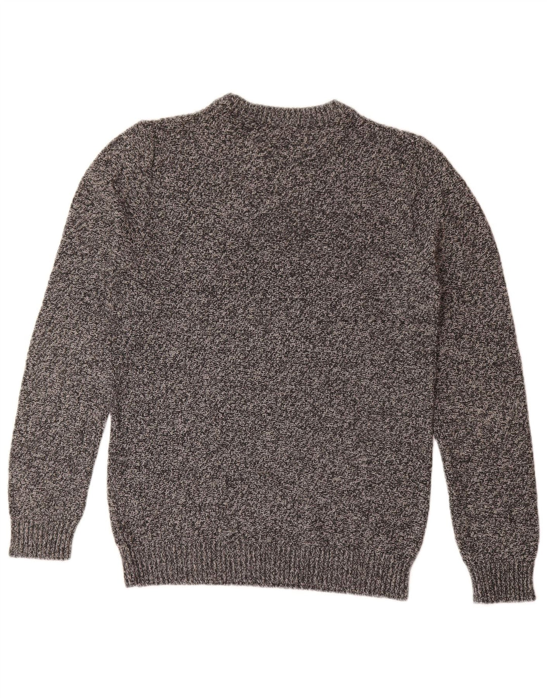 Jack & Jones Herren-Pullover mit Rundhalsausschnitt, mittelgrau gesprenkelte Baumwolle