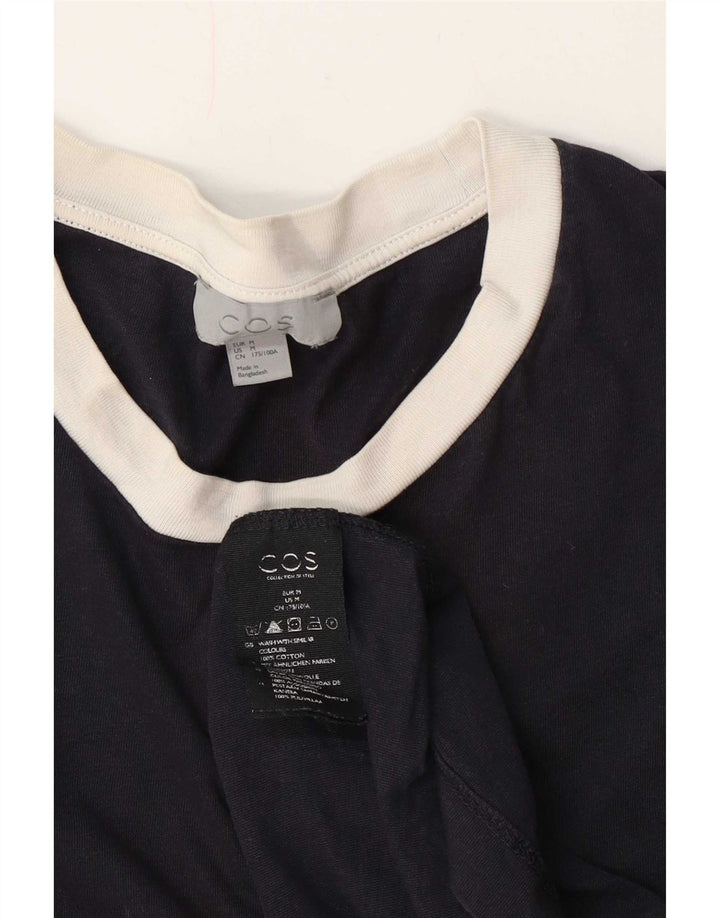 Cos Herren-T-Shirt-Oberteil, mittelgroß, marineblau, Baumwolle