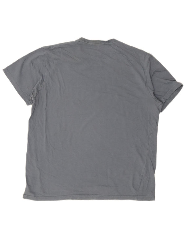 Volcom Herren Modern Fit Graphic T-Shirt Top Large Blau Baumwolle