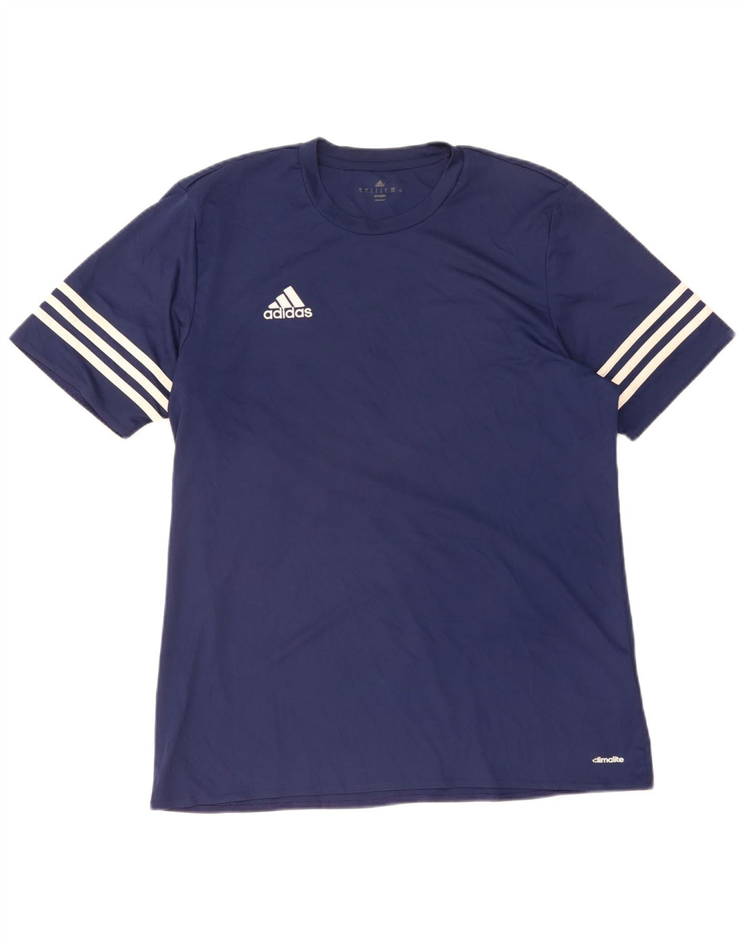 Adidas Herren Climalite T-Shirt Top Large Marineblau Polyester