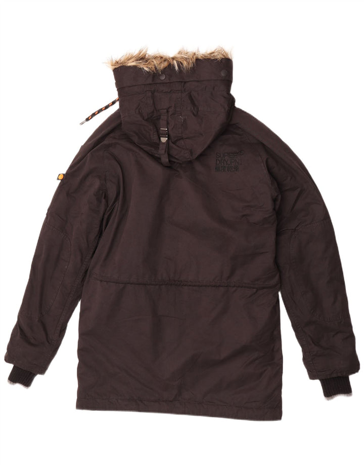 Superdry Herren-Parka mit Kapuze, UK 36, Größe S, braun, Polyester