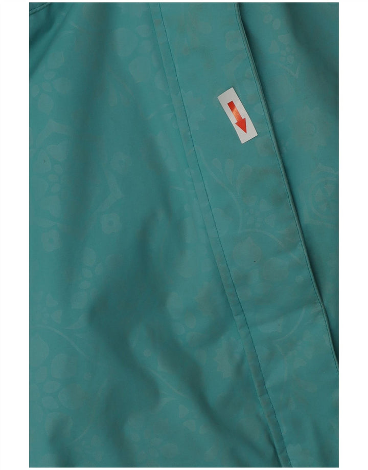 Animal Damen-Windbreakerjacke mit Kapuze, UK 12, mittelgroßes türkisfarbenes Nylon