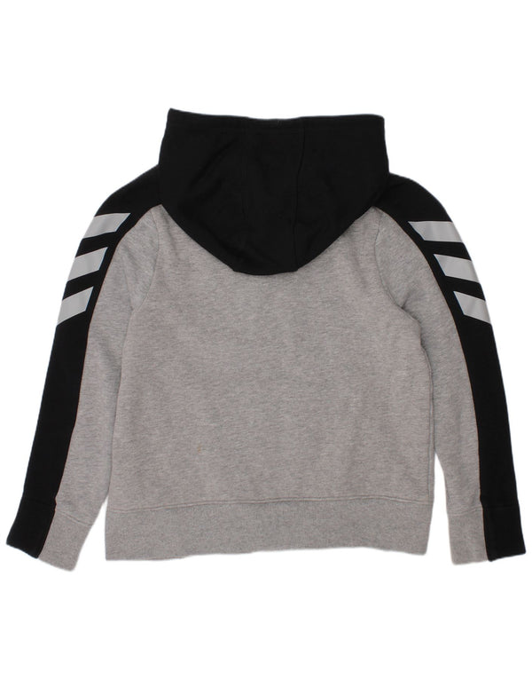 ADIDAS Kapuzenpullover mit Grafik für Jungen, 7–8 Jahre, Größe S, Grau, Colourblock-Baumwolle