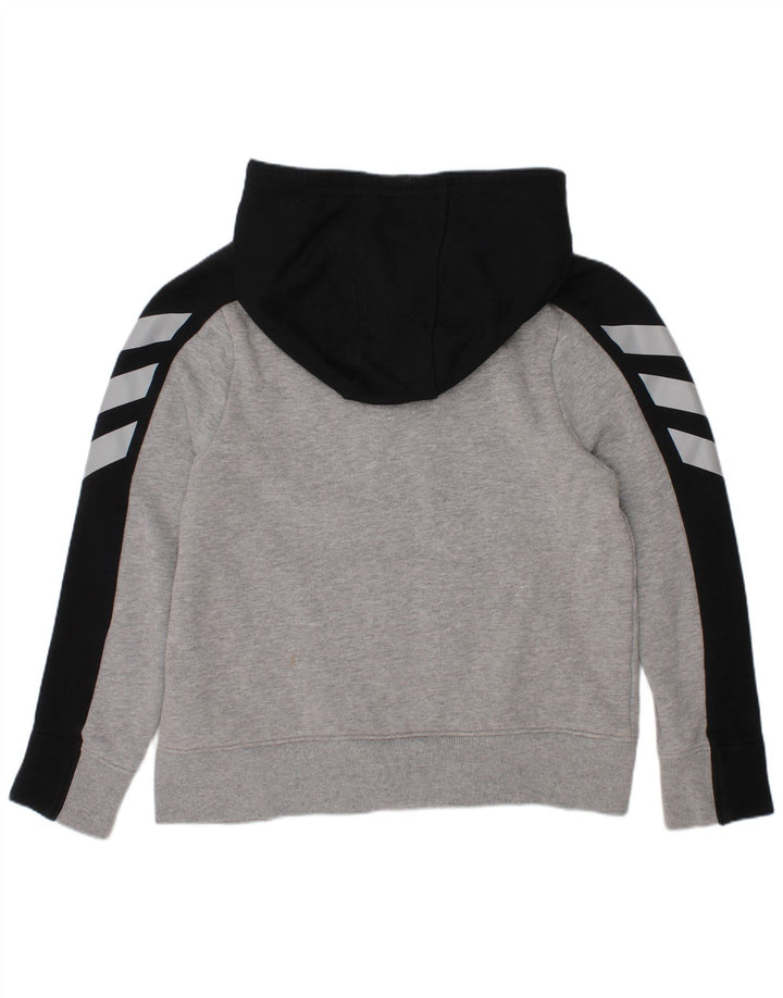 ADIDAS Kapuzenpullover mit Grafik für Jungen, 7–8 Jahre, Größe S, Grau, Colourblock-Baumwolle