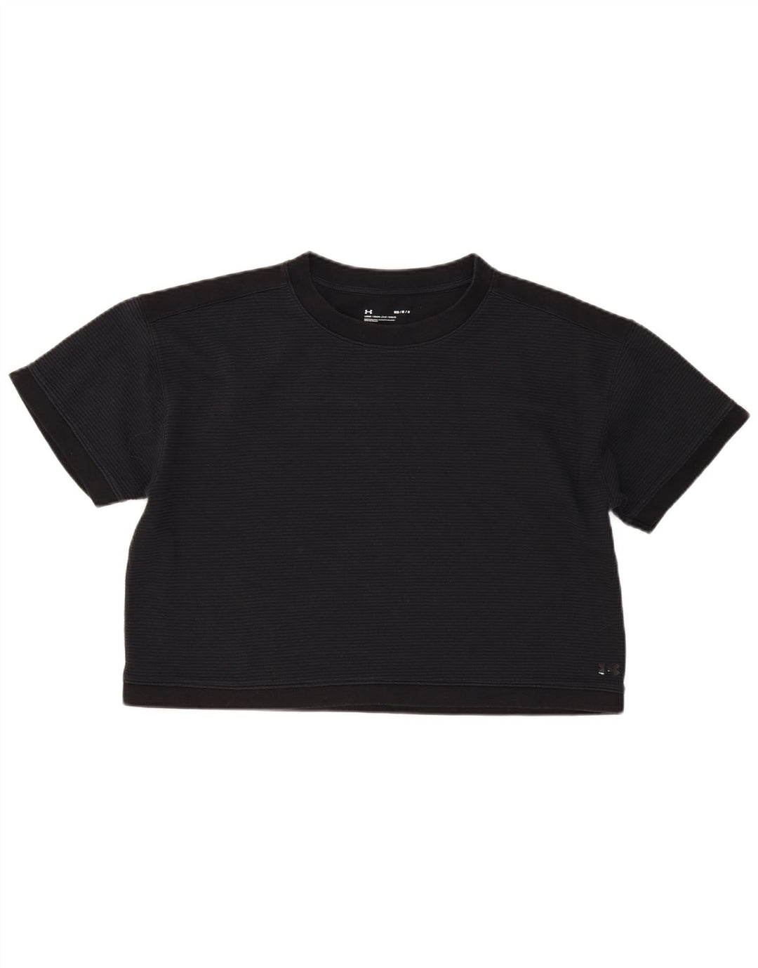 Under Armour Damen Übergroßes Grafik-T-Shirt-Oberteil UK 14 Medium Schwarz