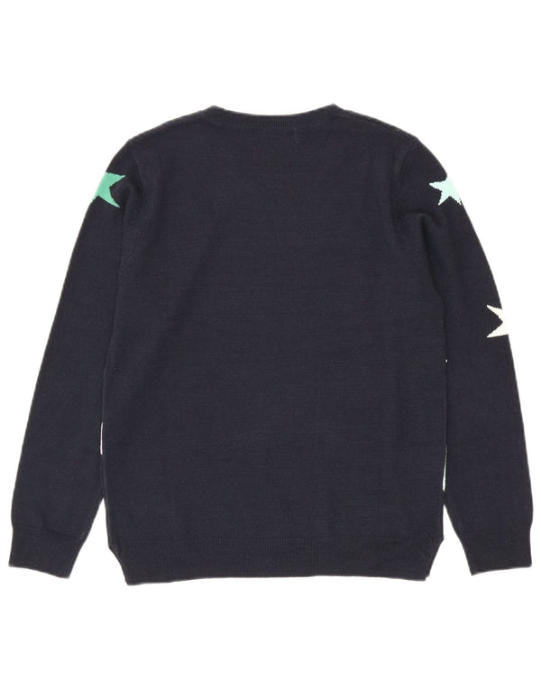 Marks & Spencer Damen-Pullover mit Rundhalsausschnitt, Gr. 10, Marineblau