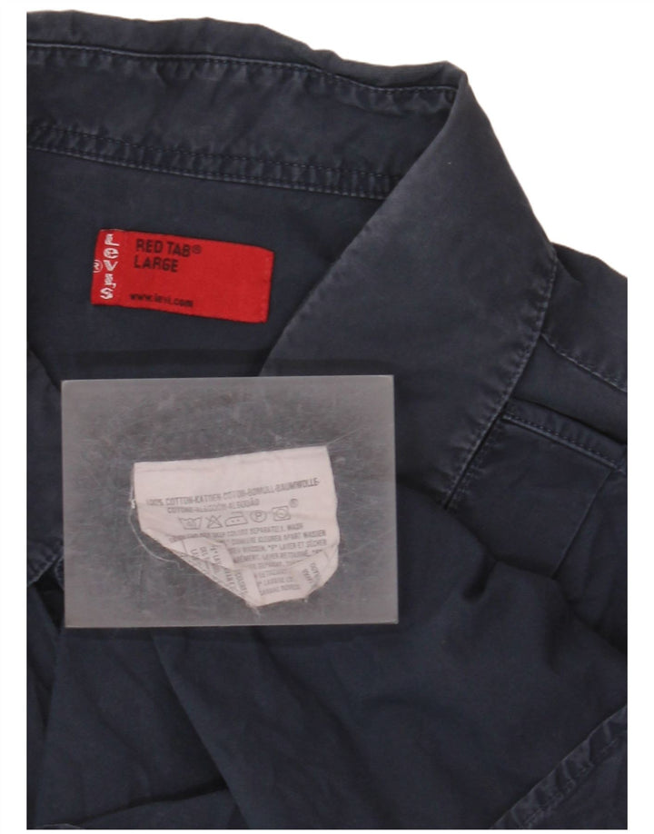 Levi's Herren-Hemd, groß, marineblau, Baumwolle
