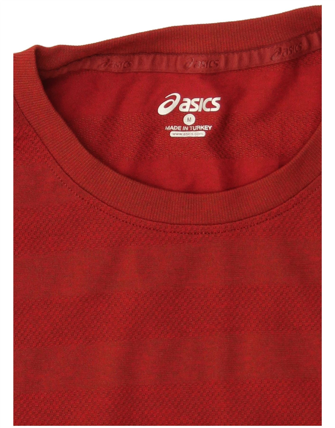 ASICS Herren T-Shirt Top Mittelrot gestreift