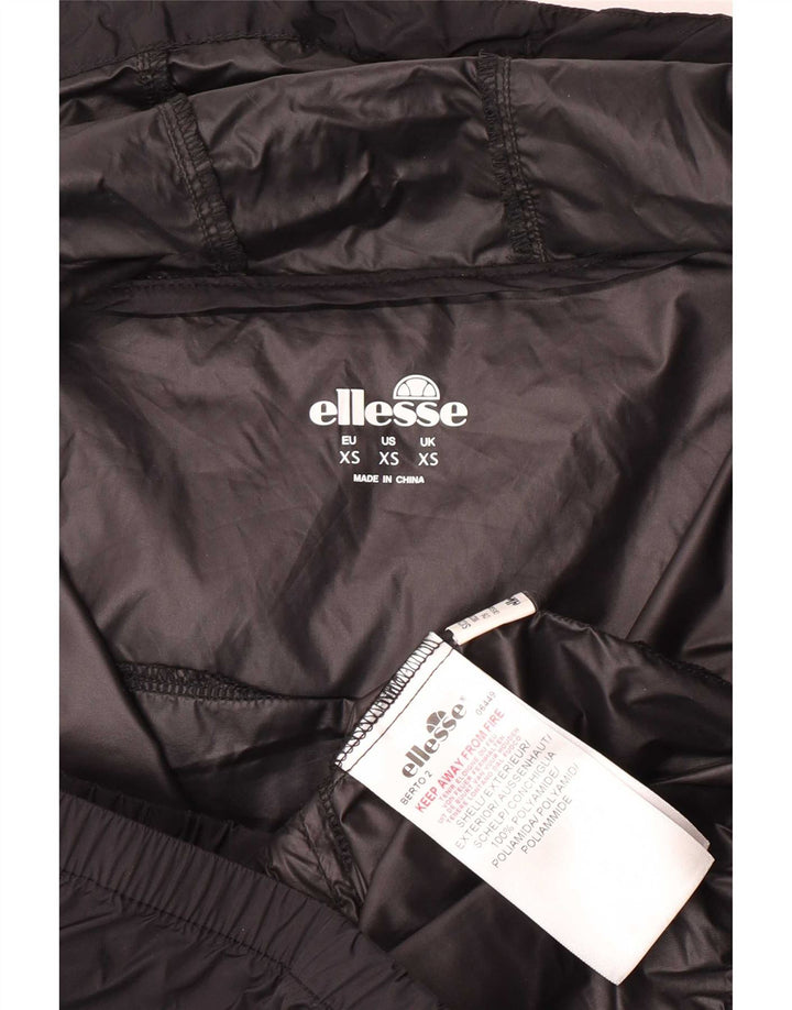 Ellesse Herren-Anorak-Regenjacke mit Kapuze, UK 34, XS, Schwarz, Polyamid