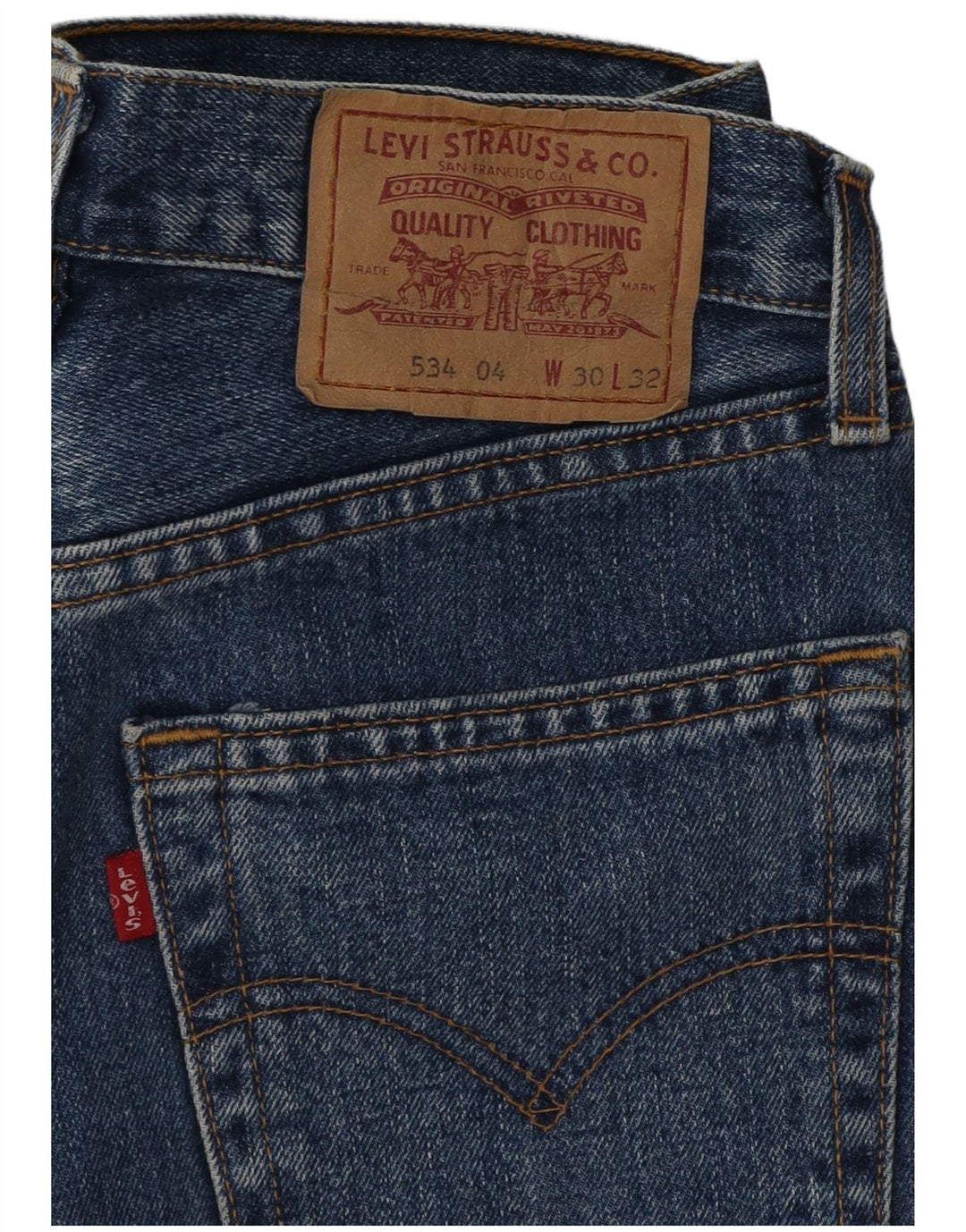Levi's Herren 534 Tapered Jeans W30 L29 Blaue Baumwolle