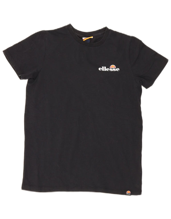 Ellesse Grafik-T-Shirt-Oberteil für Jungen, 8–9 Jahre, mittelschwarze Baumwolle