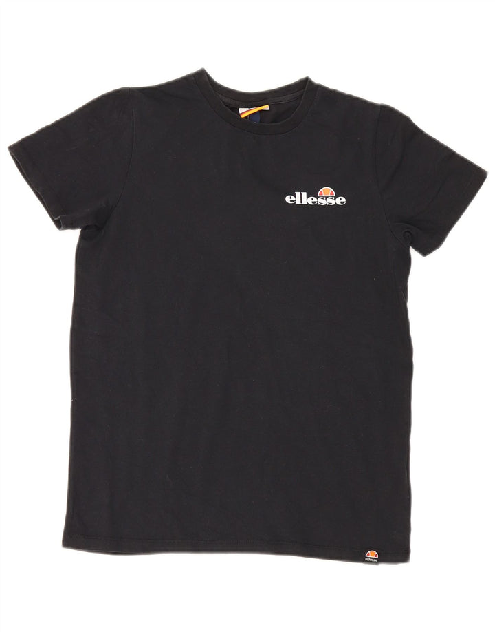 Ellesse Grafik-T-Shirt-Oberteil für Jungen, 8–9 Jahre, mittelschwarze Baumwolle