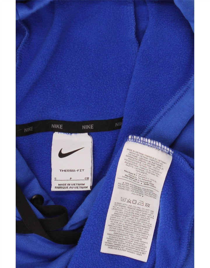 Nike Herren Therma-Fit Kapuzenpullover, klein, blau, Polyester