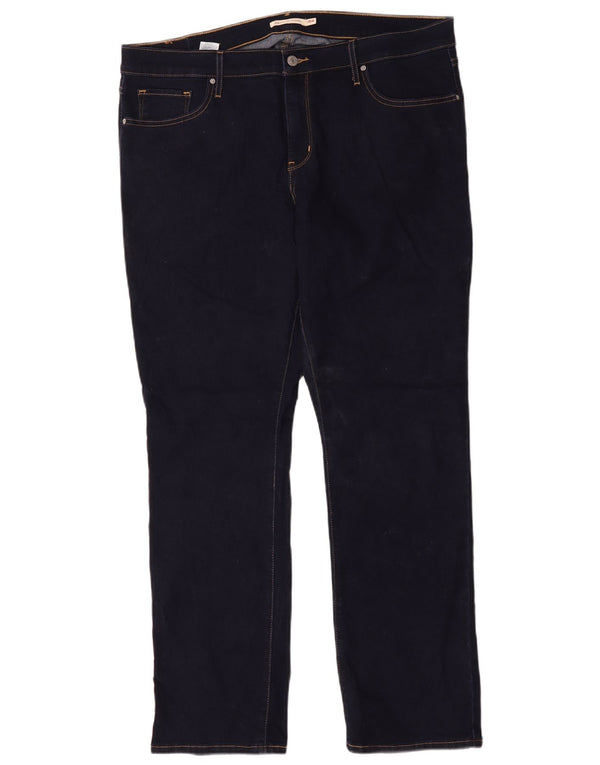 Levi's Damen 314 Shaping Straight Jeans US 18 2XL W36 L31 Marineblaue Baumwolle
