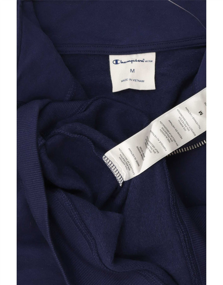 Champion Herren-Sweatshirt mit Reißverschluss am Hals, mittlere marineblaue Baumwolle