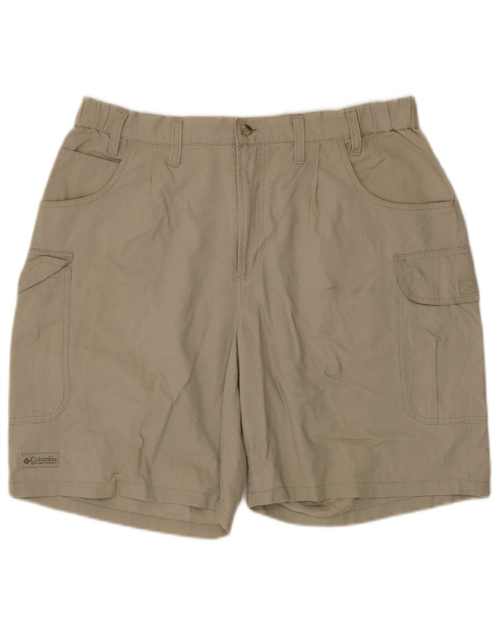 COLUMBIA Mens Cargo Shorts W36 Large Grey Cotton