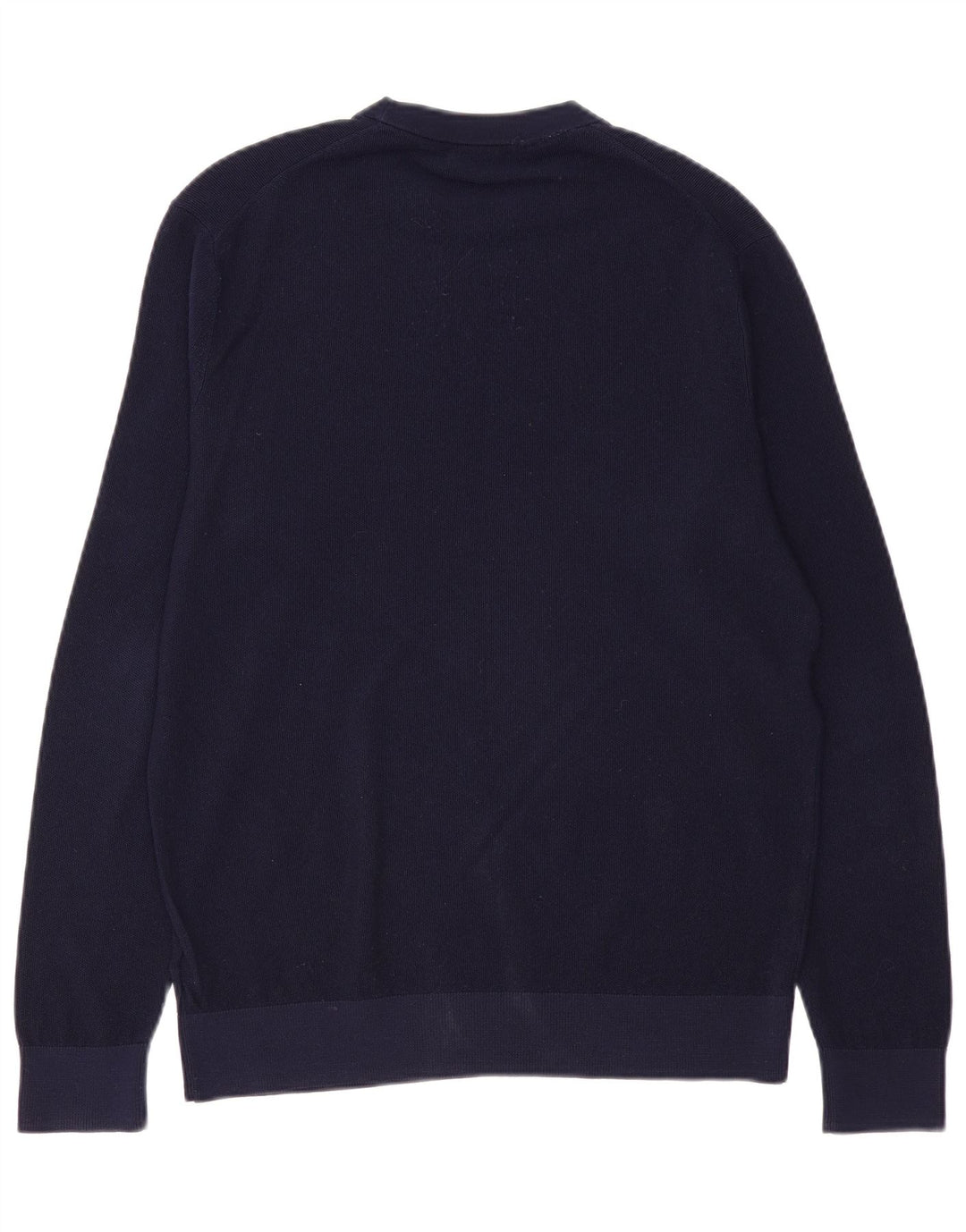 BROOKS BROTHERS Herren-Pullover mit Rundhalsausschnitt, mittelmarineblaue Merinowolle