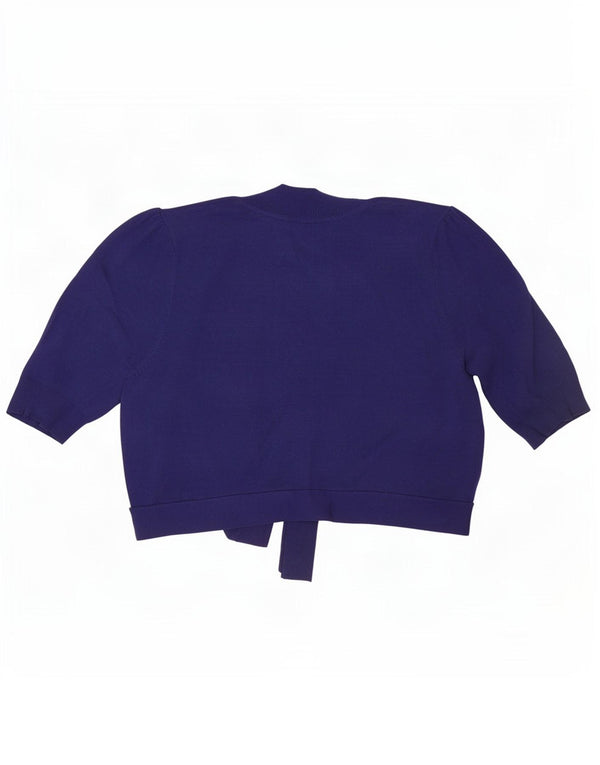 Marks & Spencer Damen-Cardigan mit kurzen Ärmeln, Gr. 14, mittleres Marineblau