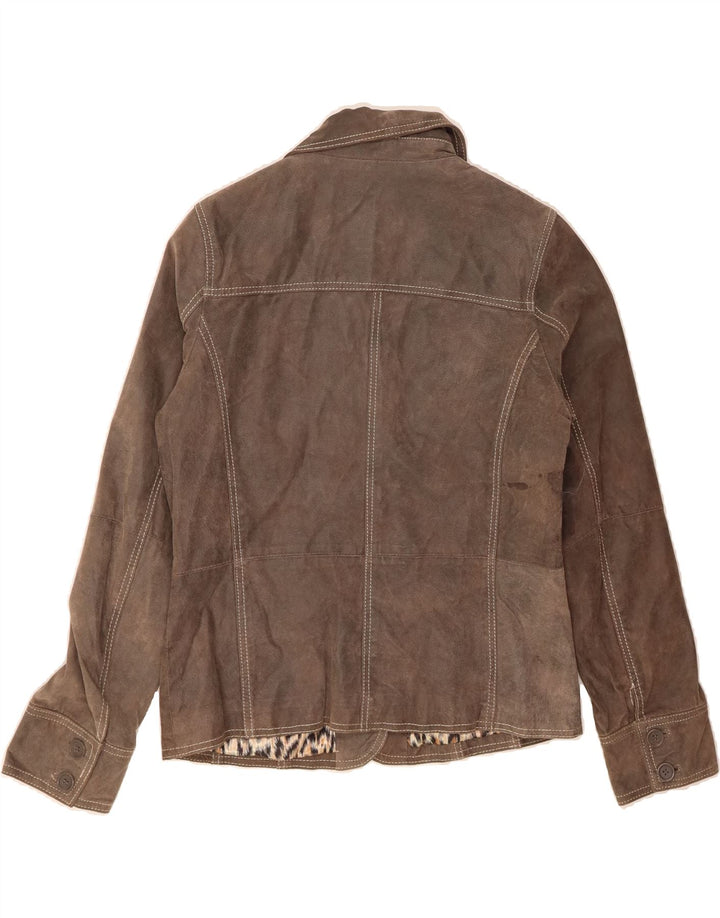 VINTAGE Womens Leather Jacket EU 40 Medium Brown Leather Vintage Vintage and Second-Hand Vintage from Messina Hembry 