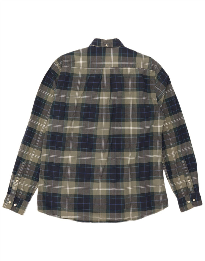 Barbour Herren-Hemd mit maßgeschneiderter Passform, groß, grün kariert, Baumwolle