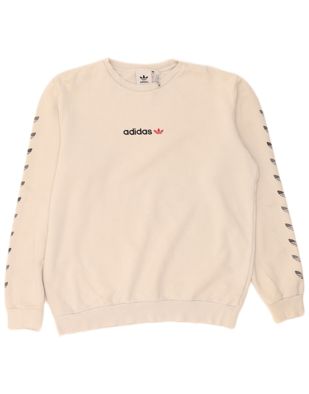 Adidas Herren Grafik-Sweatshirt-Pullover, mittelbeige Baumwolle