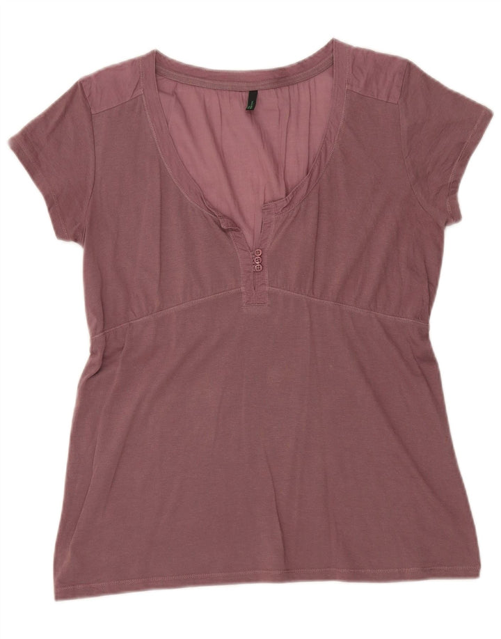 Benetton Damen-Blusenoberteil, UK-Größe 44, Mittelrosa