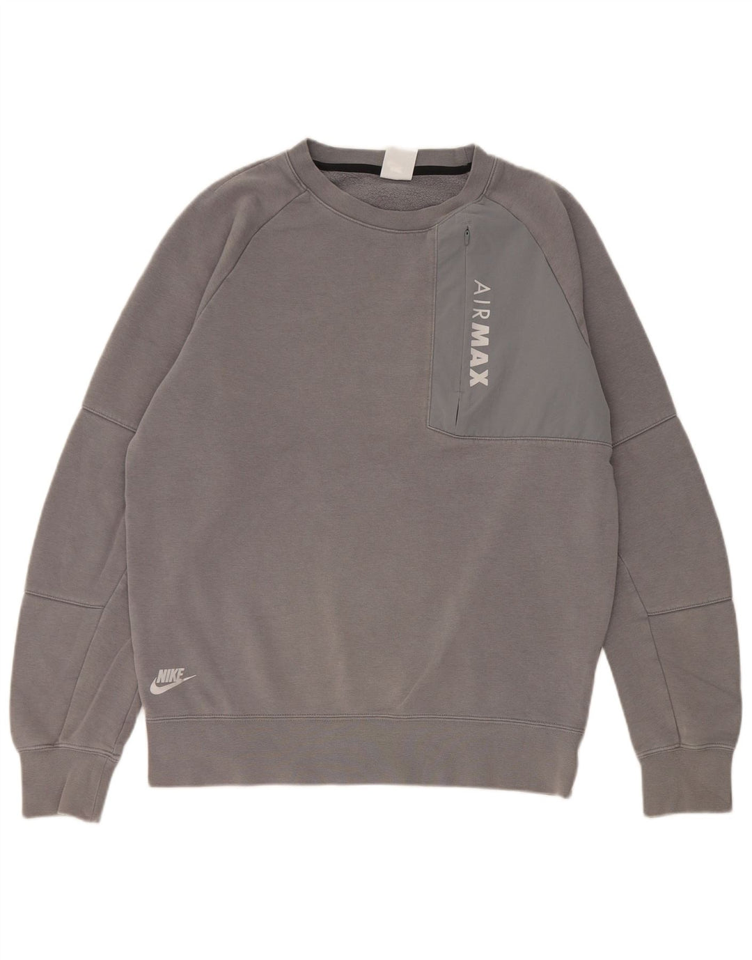 Nike Herren-Sweatshirt mit Grafik, mittelgraue Baumwolle