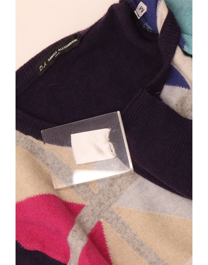 Daniele Alessandrini Herren-Pullover mit Rundhalsausschnitt, mittellila
