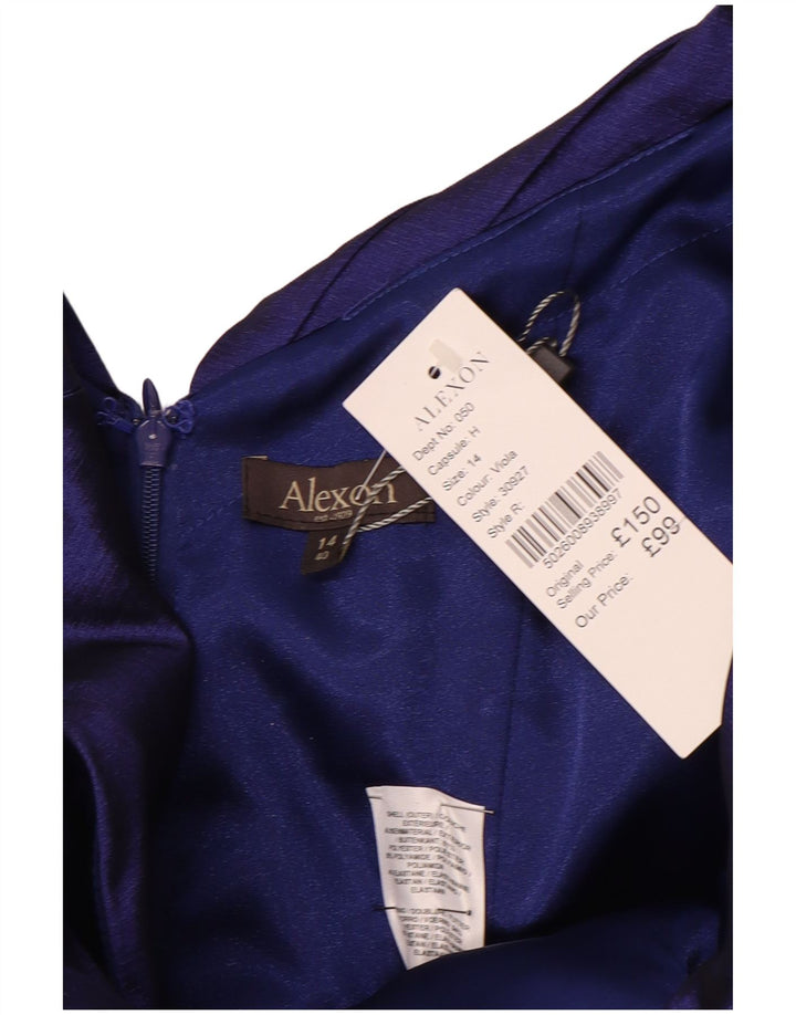 ALEXON Ärmelloses, figurbetontes Damenkleid UK 14 Mittelviolett Polyester