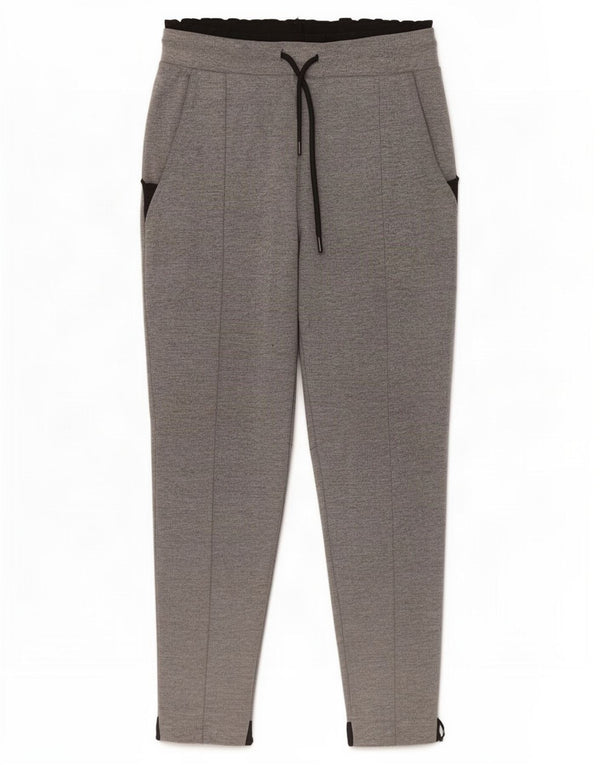 Zara Mens Crop Tracksuit Trousers Medium Grey Colourblock