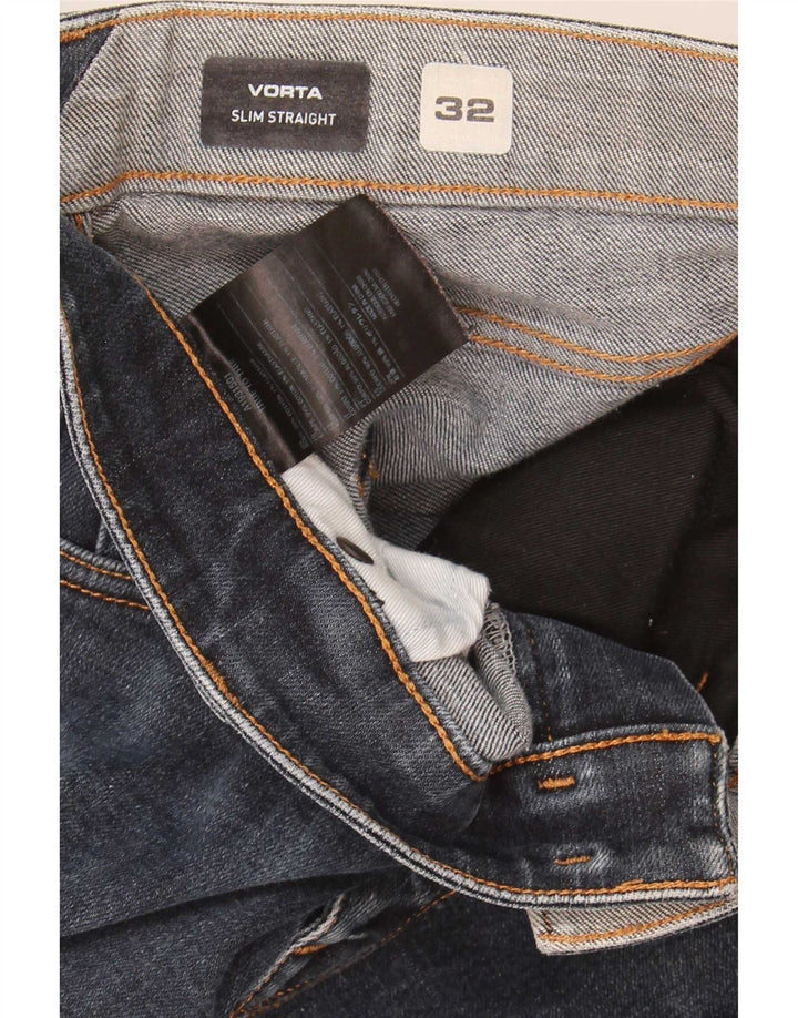 Volcom Herren Vorta Slim Straight Jeans W32 L31 Marineblau Baumwolle