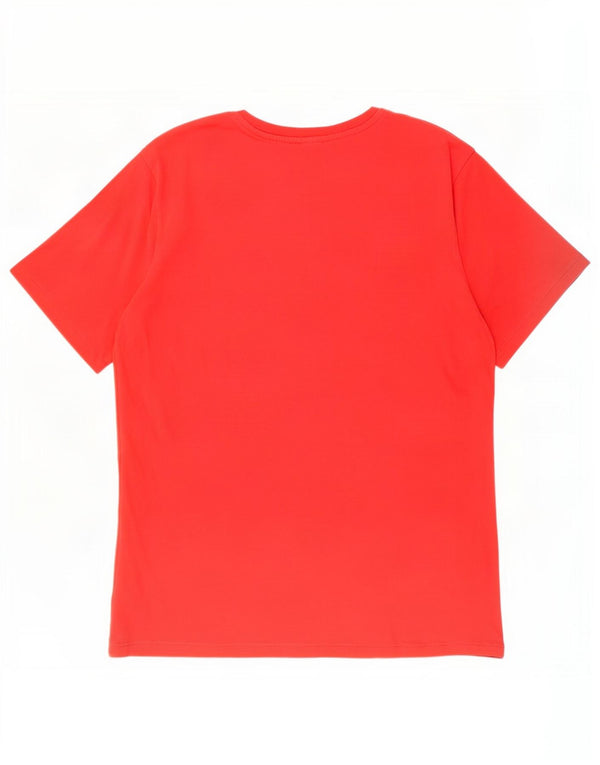 North Sails Herren Grafik-T-Shirt-Oberteil aus mittelroter Baumwolle