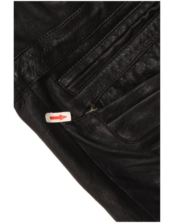 Pierre Cardin Herren Lederjacke UK 42 XL Schwarz