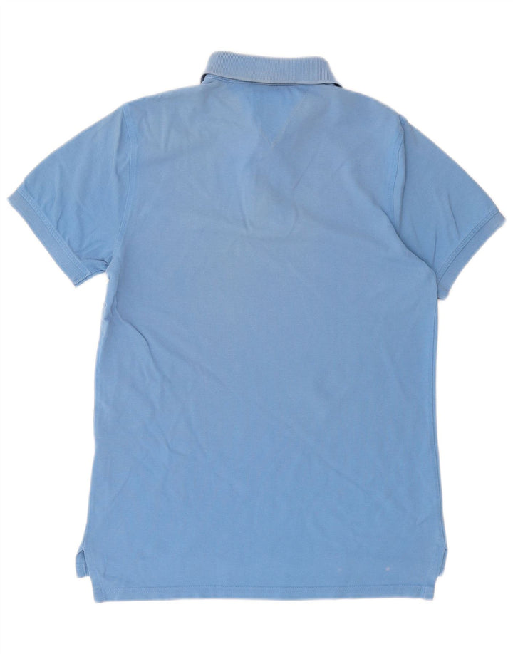 TOMMY HILFIGER Herren Poloshirt mittelblaue Baumwolle