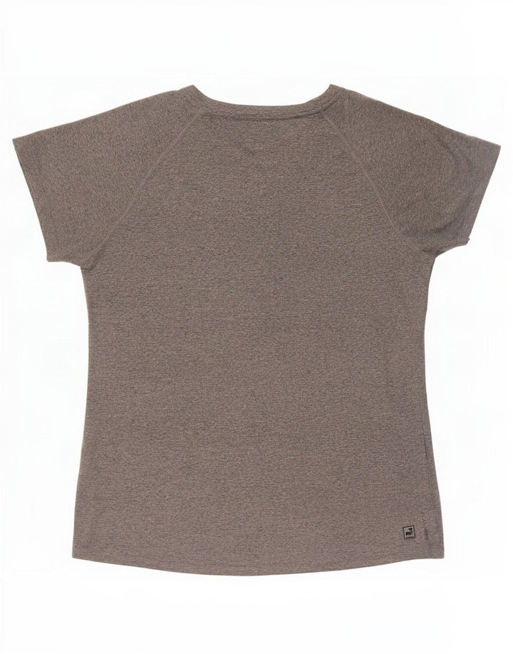 The North Face Damen-T-Shirt-Oberteil UK 12 Mittelgrau meliertes Polyester