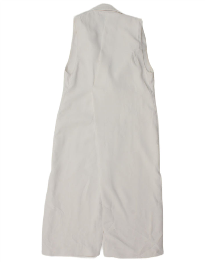 Zara Damen Regular Longline Weste UK 6 XS Weiß