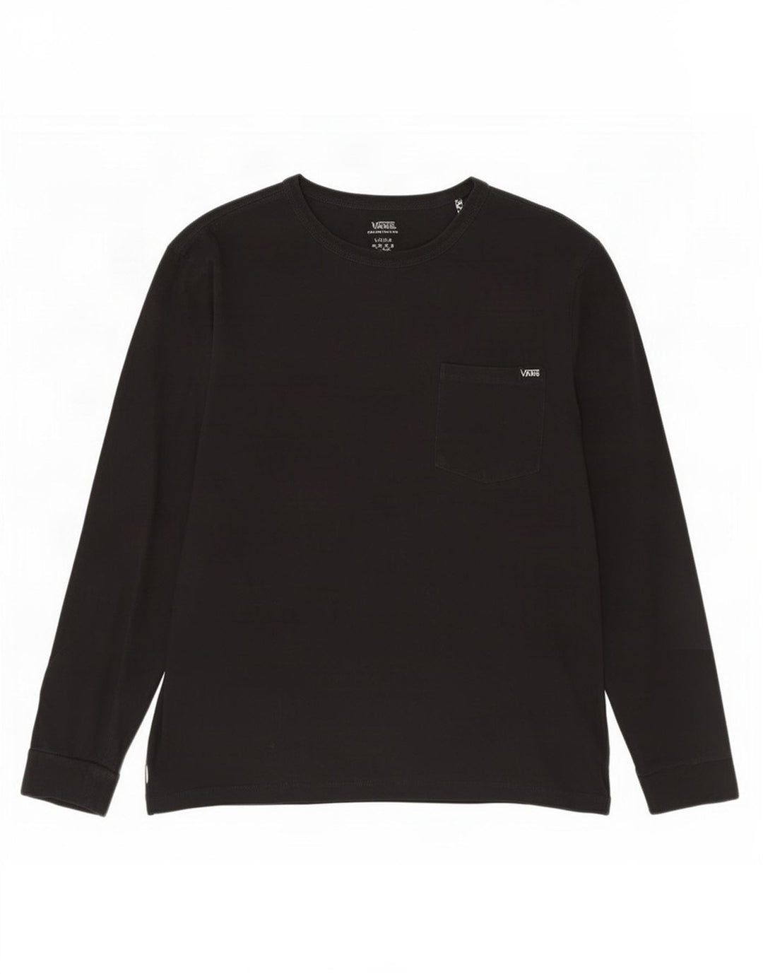 Vans Damen Top Langarm UK 16 Large Schwarz Baumwolle