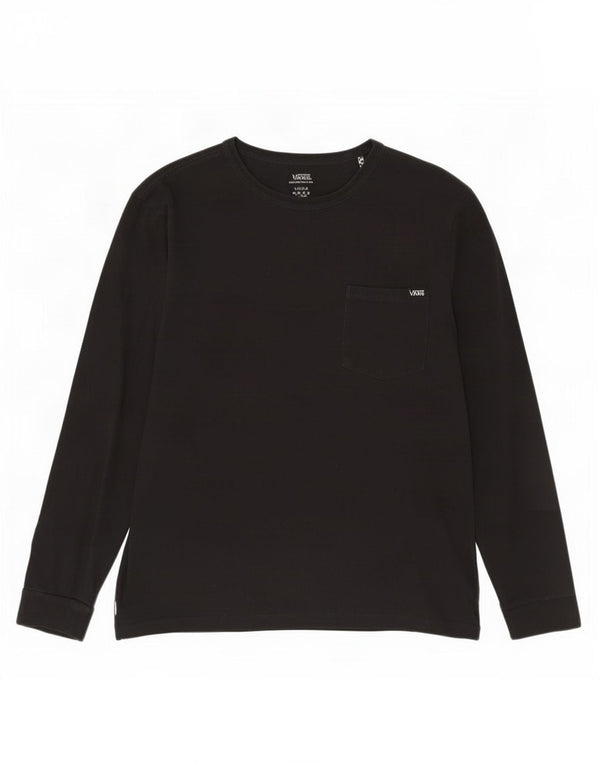 Vans Damen Top Langarm UK 16 Large Schwarz Baumwolle
