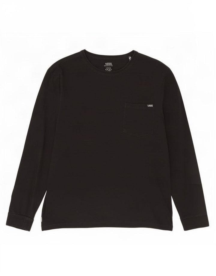 Vans Damen Top Langarm UK 16 Large Schwarz Baumwolle