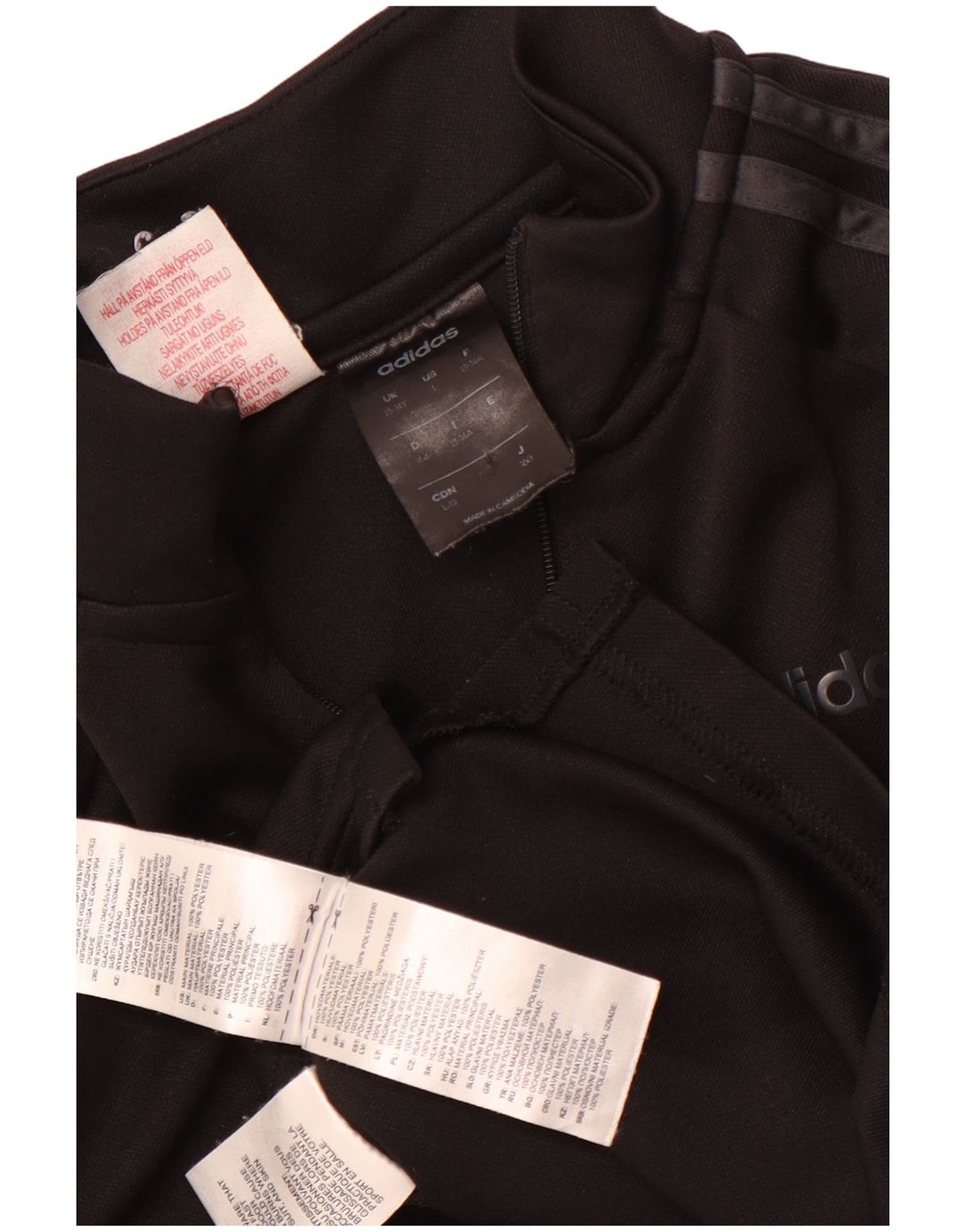 Adidas Jungen Climalite Zip Neck Pullover Trainingsanzug Top 13-14 Jahre Schwarz