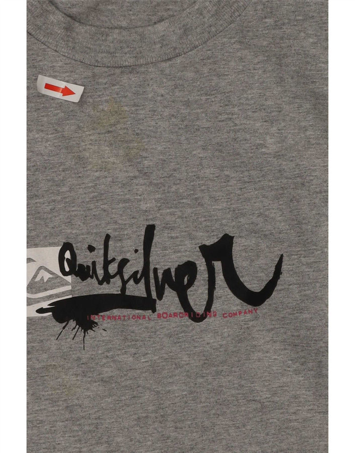 Quiksilver Herren-T-Shirt mit Grafik, Größe L, Grau